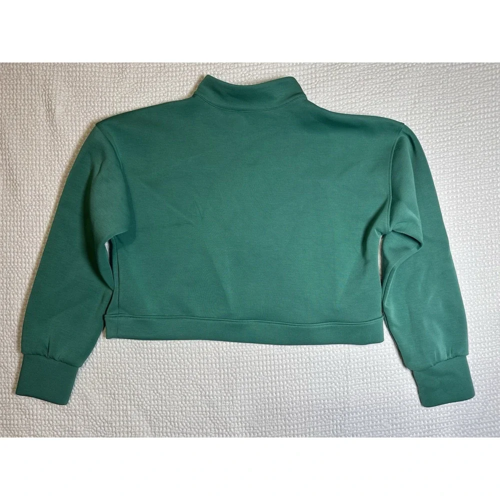 All In Motion Girls XL 14 Sandwash Half Zip Pullover Green Cropped Sweatshirt